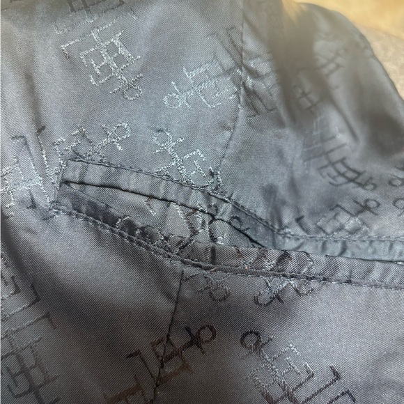 LANDS END WOOL GRAY CLASSIC TAILORED DOUBLE BREASTED NAUTICAL PEA COAT SZ 12 - Picture 9 of 13